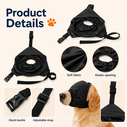 Ortekor Dog Calming Mask for Car Rides, Grooming & Vet Visits - Adjustable Visual Comfort Hood