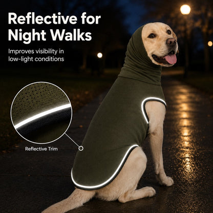 Ortekor Dog Calming Shirt for Fireworks & Thunderstorms - Anxiety Relief Wrap with Ear-Covering Hood for Vet Visits, Travel & Night Walks