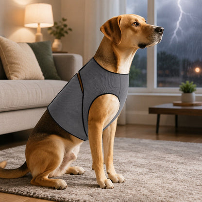 Ortekor Dog Calming Wrap Vest for Thunderstorms, Fireworks & Travel - Breathable Adjustable Comfort Shirt for Stressful Moments