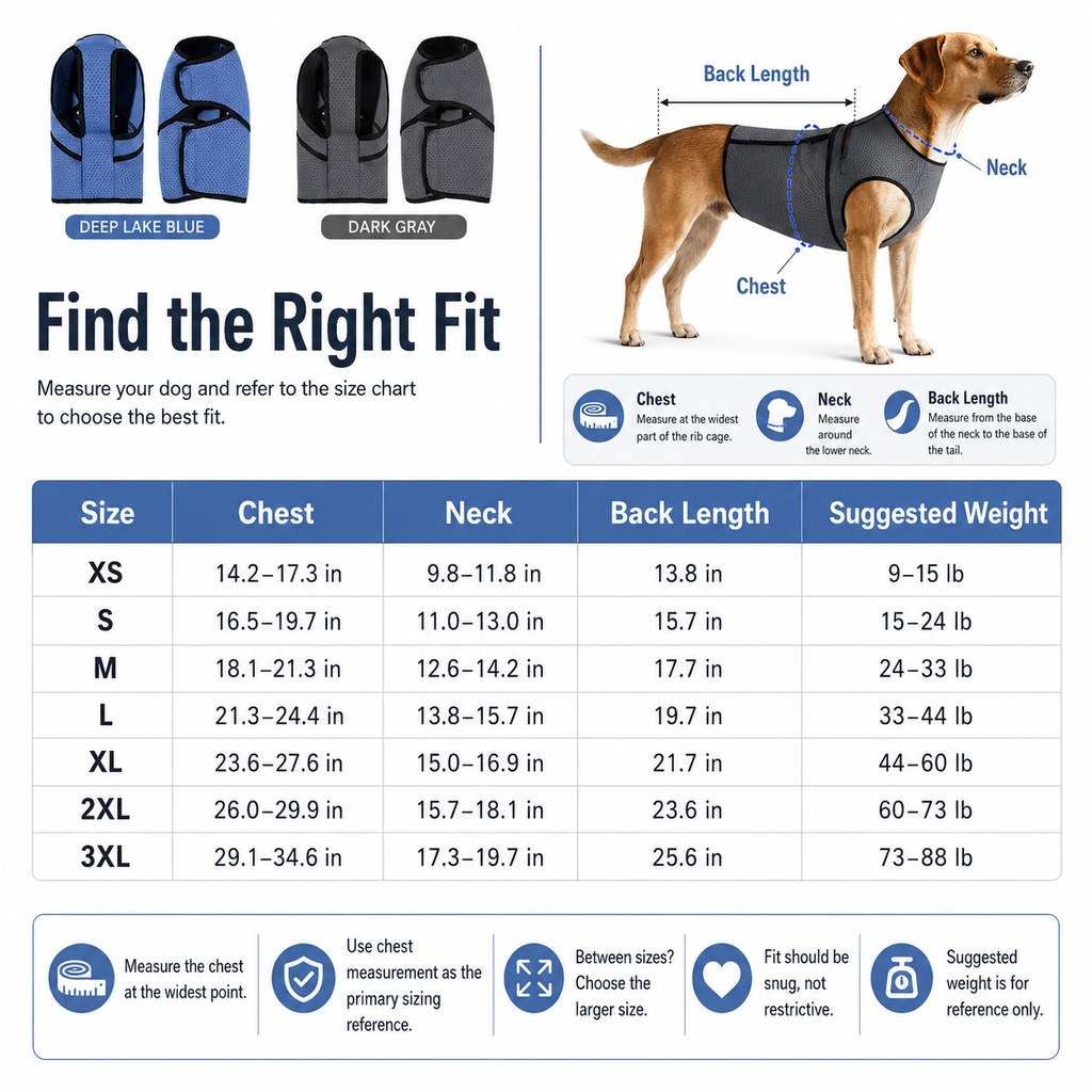 Ortekor Dog Calming Wrap Vest for Thunderstorms, Fireworks & Travel - Breathable Adjustable Comfort Shirt for Stressful Moments