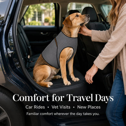 Ortekor Dog Calming Wrap Vest for Thunderstorms, Fireworks & Travel - Breathable Adjustable Comfort Shirt for Stressful Moments