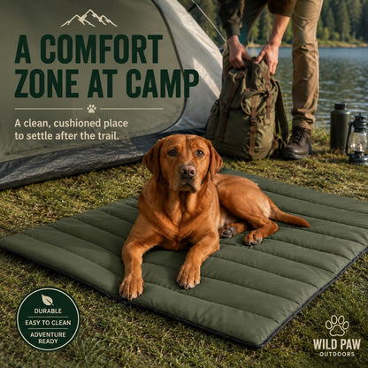 Ortekor Portable Roll-Up Dog Travel Mat for Camping & Car Trips - Keeps Pets Off Damp, Dirty Ground