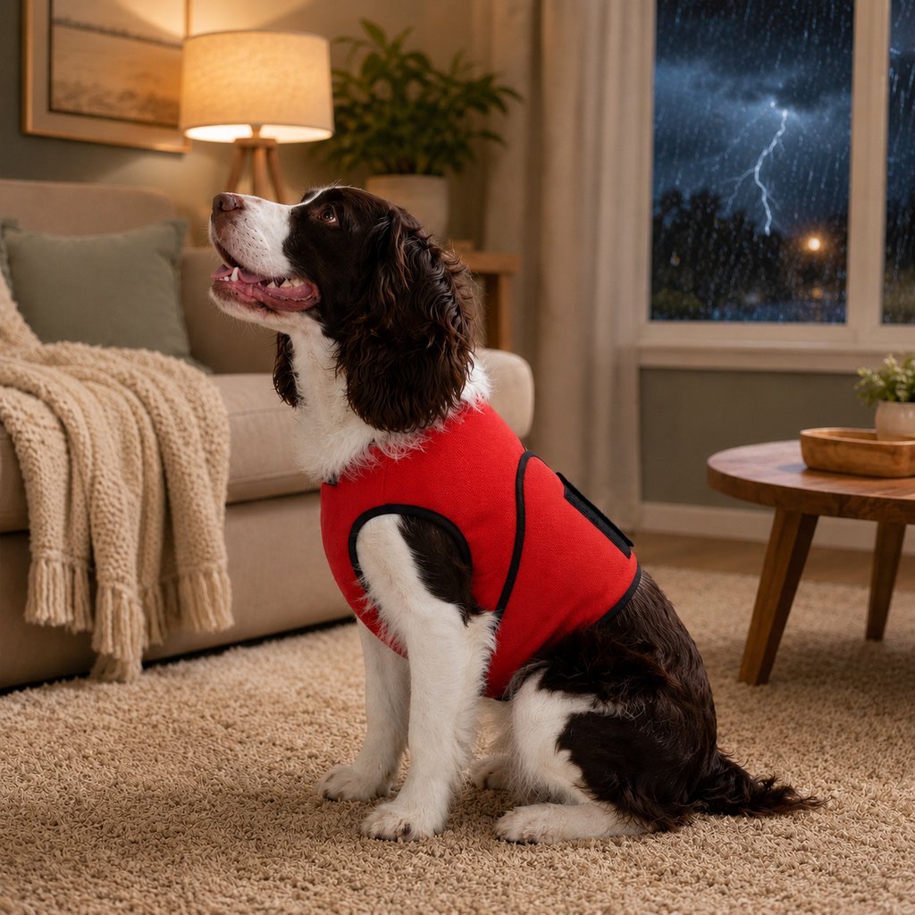 Ortekor Dog Comfort Wrap Vest for Thunderstorms, Fireworks & Travel - Adjustable Hug-Like Support for Nervous Dogs