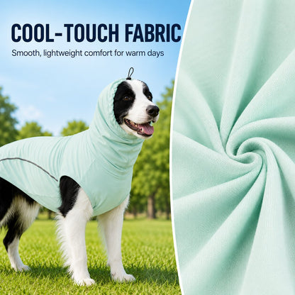 Ortekor Dog Cooling Sun Protection Shirt for Summer Walks - Lightweight Full-Coverage Outdoor Wear