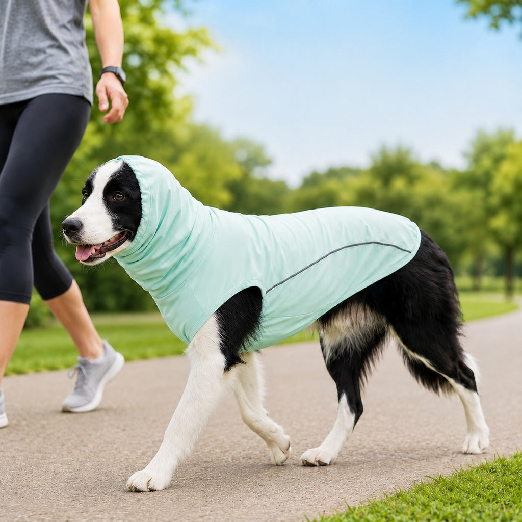 Ortekor Dog Cooling Sun Protection Shirt for Summer Walks - Lightweight Full-Coverage Outdoor Wear