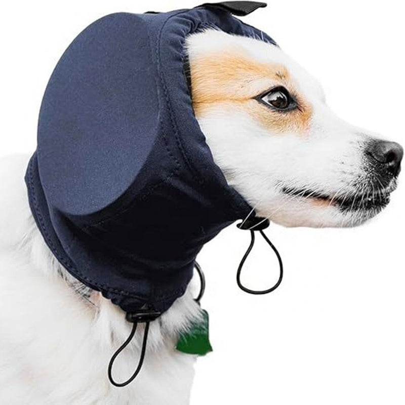 Calming Sound-Dampening Pet Headwear for Dogs During Storms, Fireworks & Grooming | Soft Nylon Anxiety Relief Ear Cover for Small to Large B
