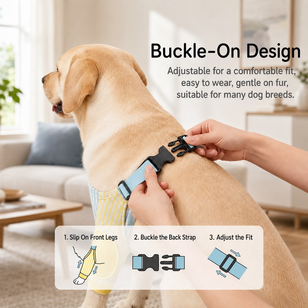 Ortekor Padded Dog Elbow Protector Sleeves for Hard Floors - Dual Front-Leg Coverage for Pressure & Rubbing