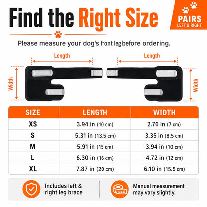 Ortekor Dog Front Leg Brace for Weak or Injured Legs - Adjustable Support for Stability, Recovery & Daily Walking Comfort