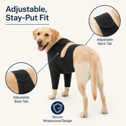 Ortekor Dog Front Leg Recovery Suit for At-Home Care - Helps Deter Licking