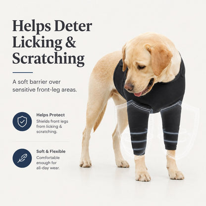 Ortekor Dog Front Leg Recovery Suit for At-Home Care - Helps Deter Licking
