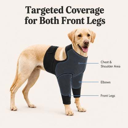 Ortekor Dog Front Leg Recovery Suit for At-Home Care - Helps Deter Licking