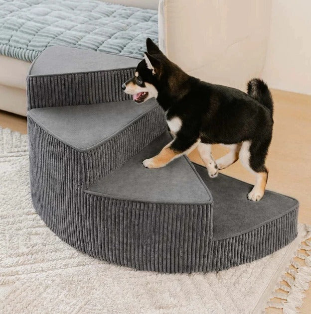 Dog Bed Steps, Foam Dog Stairs for Bed and Couch, Non Slip Dog Steps for Small Dogs, Pet Stairs with Washable Cover