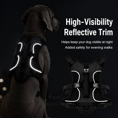 Ortekor AirTag-Compatible Escape-Resistant Dog Harness for Outdoor Walks - Secure Control for Dogs That Pull