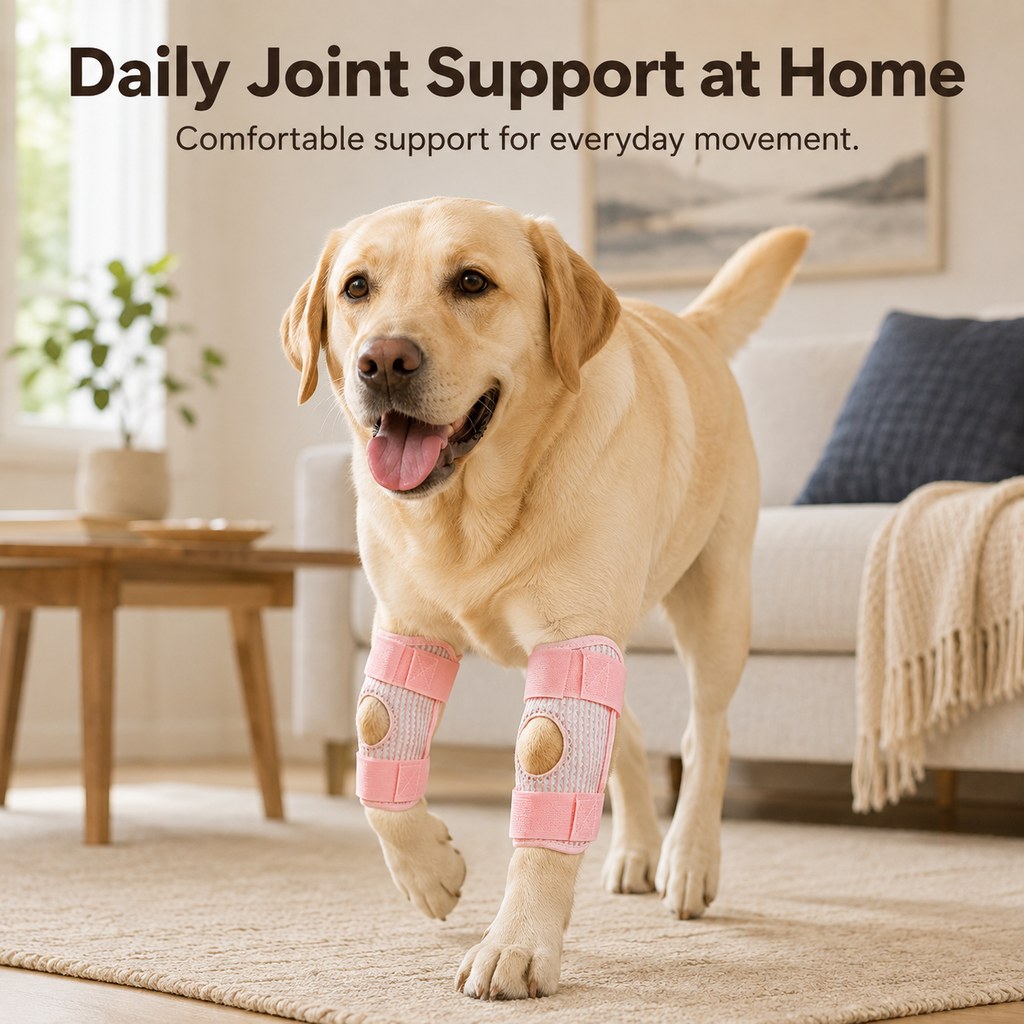 Ortekor Dog Knee Support Brace for Front & Rear Legs - Adjustable Joint Support Sleeve for Senior Dogs, Active Dogs & Everyday Mobility Assistance