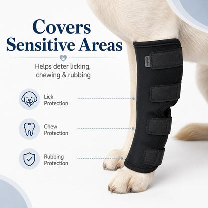 Ortekor Dog Leg Recovery Brace for Post-Surgery Care, Adjustable Rear Leg Support to Help Protect Against Licking & Chewing