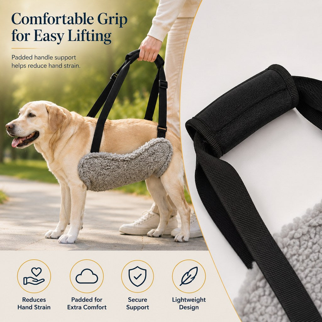 Ortekor Dog Lift Support Sling for Stairs & Walks - Adjustable Mobility Harness for Senior Dogs with Weak Legs