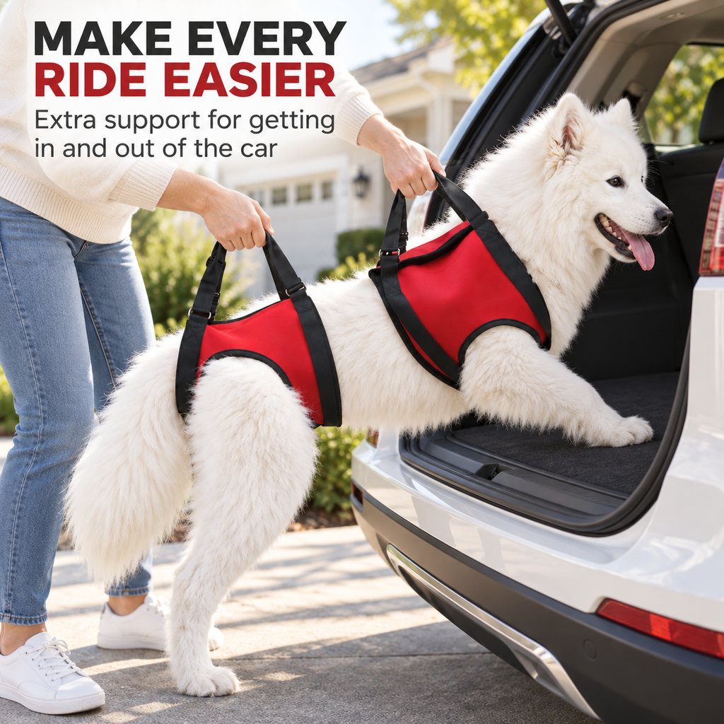 Ortekor Dog Mobility Lift Harness for Senior & Limited-Mobility Dogs - Front, Rear & Full Support for Stairs, Cars & Daily Walking