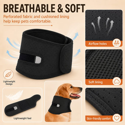 Ortekor Dog Neck Brace for Post-Surgery Recovery & Daily Neck Support - Soft Adjustable Collar for Comfortable Home Healing