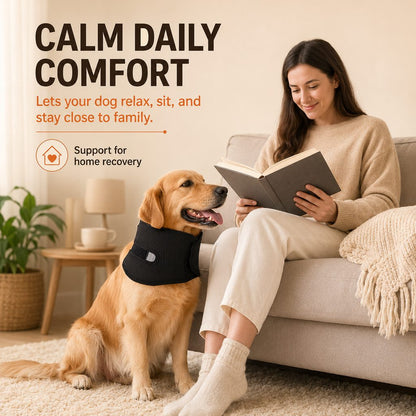 Ortekor Dog Neck Brace for Post-Surgery Recovery & Daily Neck Support - Soft Adjustable Collar for Comfortable Home Healing