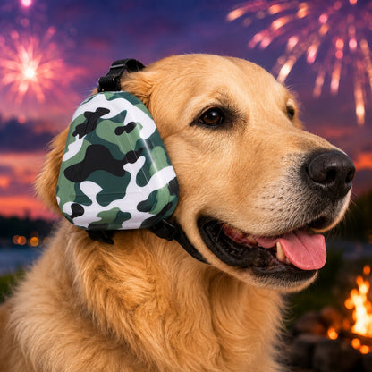 Ortekor Dog Noise Reduction Ear Muffs for Fireworks, Thunderstorms & Travel - Adjustable Hearing Protection for Noise-Sensitive Dogs