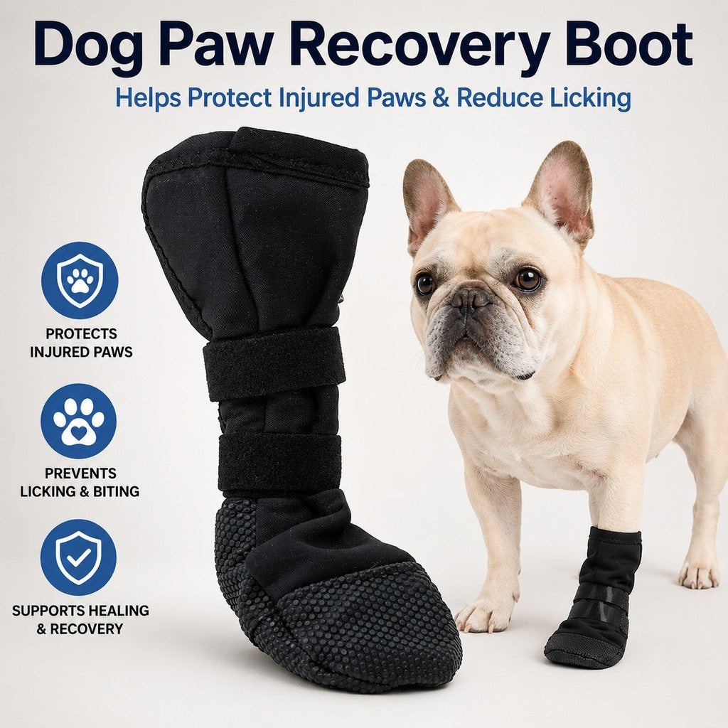Ortekor Dog Paw Recovery Boot for Home Rest & Walks - Anti-Lick Protective Cover for Injured Paws