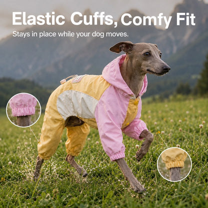 Ortekor Waterproof Dog Rain Suit for Rainy Walks - Full-Body Mud & Splash Protection