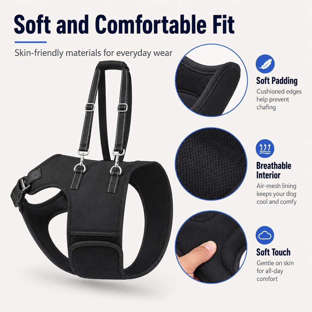Ortekor Dog Rear Leg Support Harness for Senior Dogs - Walking & Mobility Lift Assistance