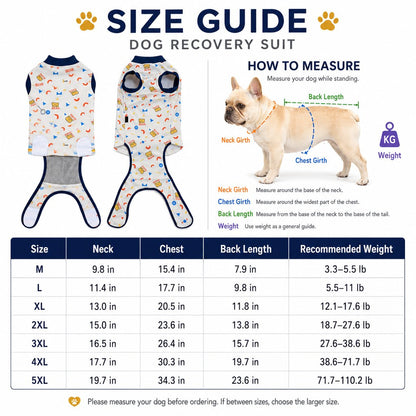 Ortekor Dog Recovery Suit for Post-Surgery Belly Protection - Soft Cone Alternative Onesie for Spay, Neuter & Anti-Lick Care