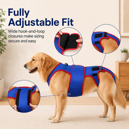 Ortekor Dog Spine Support Vest for Senior & Recovery Dogs - Adjustable Back Support for Walking & Daily Mobility
