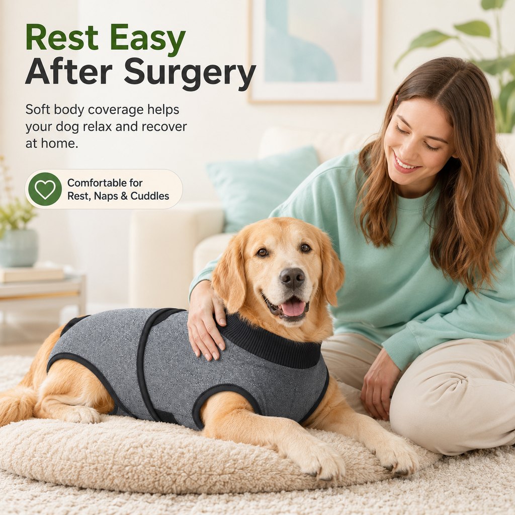 Ortekor Dog Recovery Suit After Surgery - Soft Adjustable Post-Surgery Bodysuit, Comfortable Cone Alternative