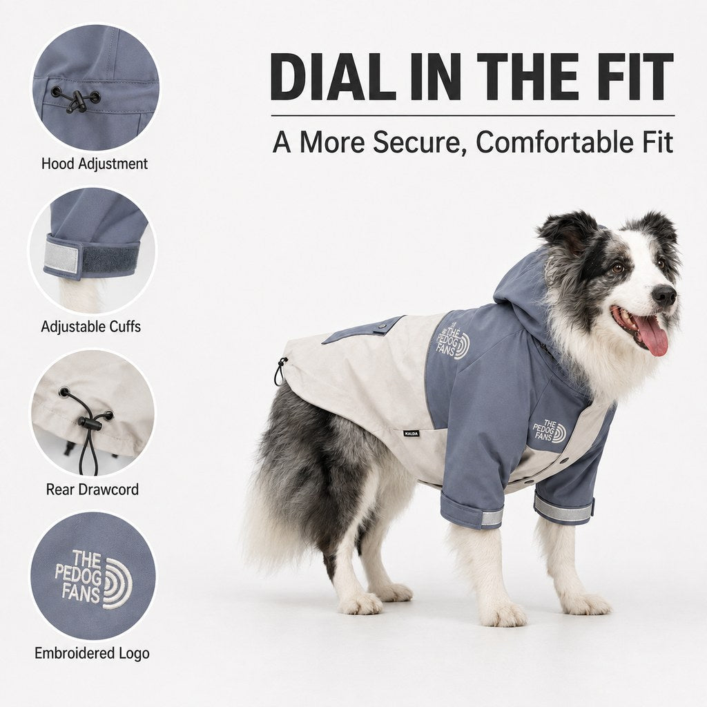 Ortekor Lightweight Water-Resistant Dog Windbreaker – Rain & Wind Coverage for Chilly Walks