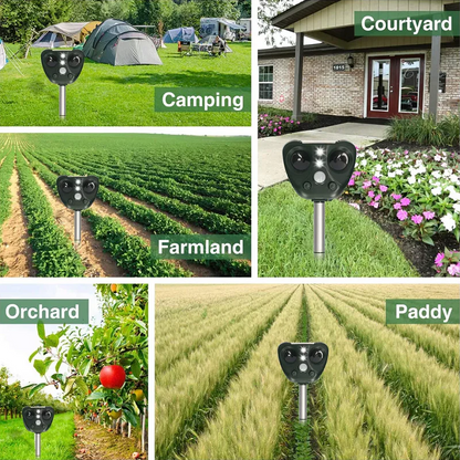 Eco-Friendly Solar Bird Deterrent | Ultrasonic & LED Technology for Effective Bird Control