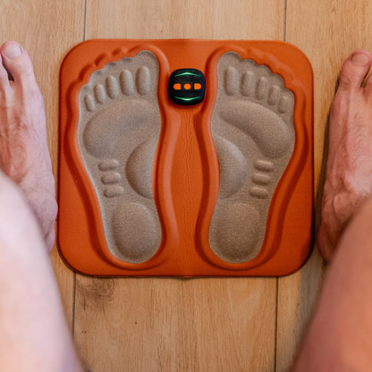 Electric Foot Stimulator Mat with Copper Fiber Pad for Circulation & Nerve Relief – USB Rechargeable, Remote Control, Hands-Free Home