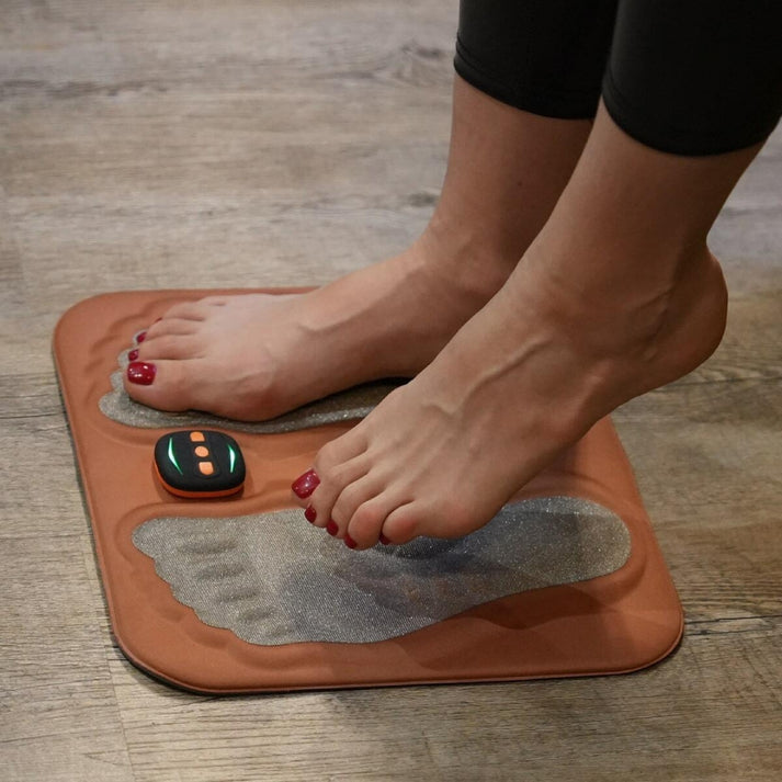 Foot Nerve Stimulation Mat for Neuropathy Pain Relief | EMS Therapy Pad | Circulation Booster for Tingling Feet | Rechargeable Massager with