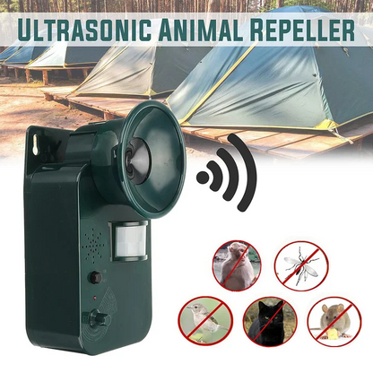 EcoShield | Wireless Ultrasonic Animal Deterrent with Motion Detection | Safe Pest Control for Outdoor Spaces