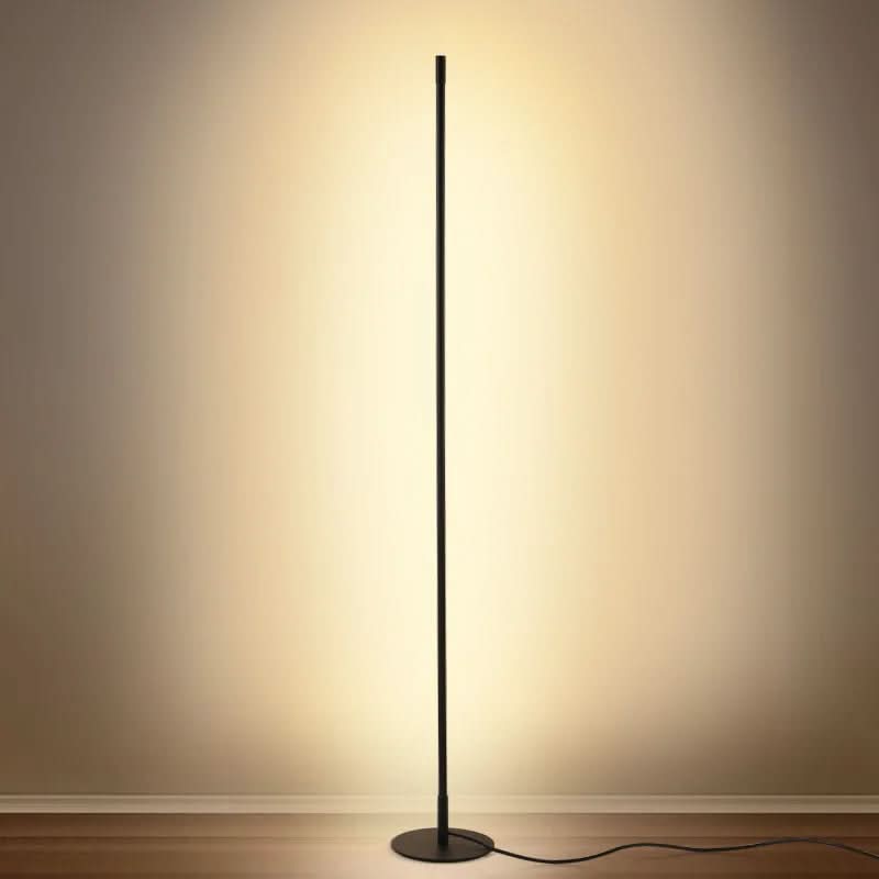 Dimmable LED Floor Lamp 63 Inches Tall Warm White Light Metal Standing Reading Lamp for Bedroom Office Corner Lighting Space-Saving Modern U