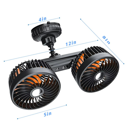 Portable Rechargeable Car Fan – Wireless 3-Speed Cooling Device