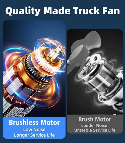 Portable Rechargeable Car Fan – Wireless 3-Speed Cooling Device