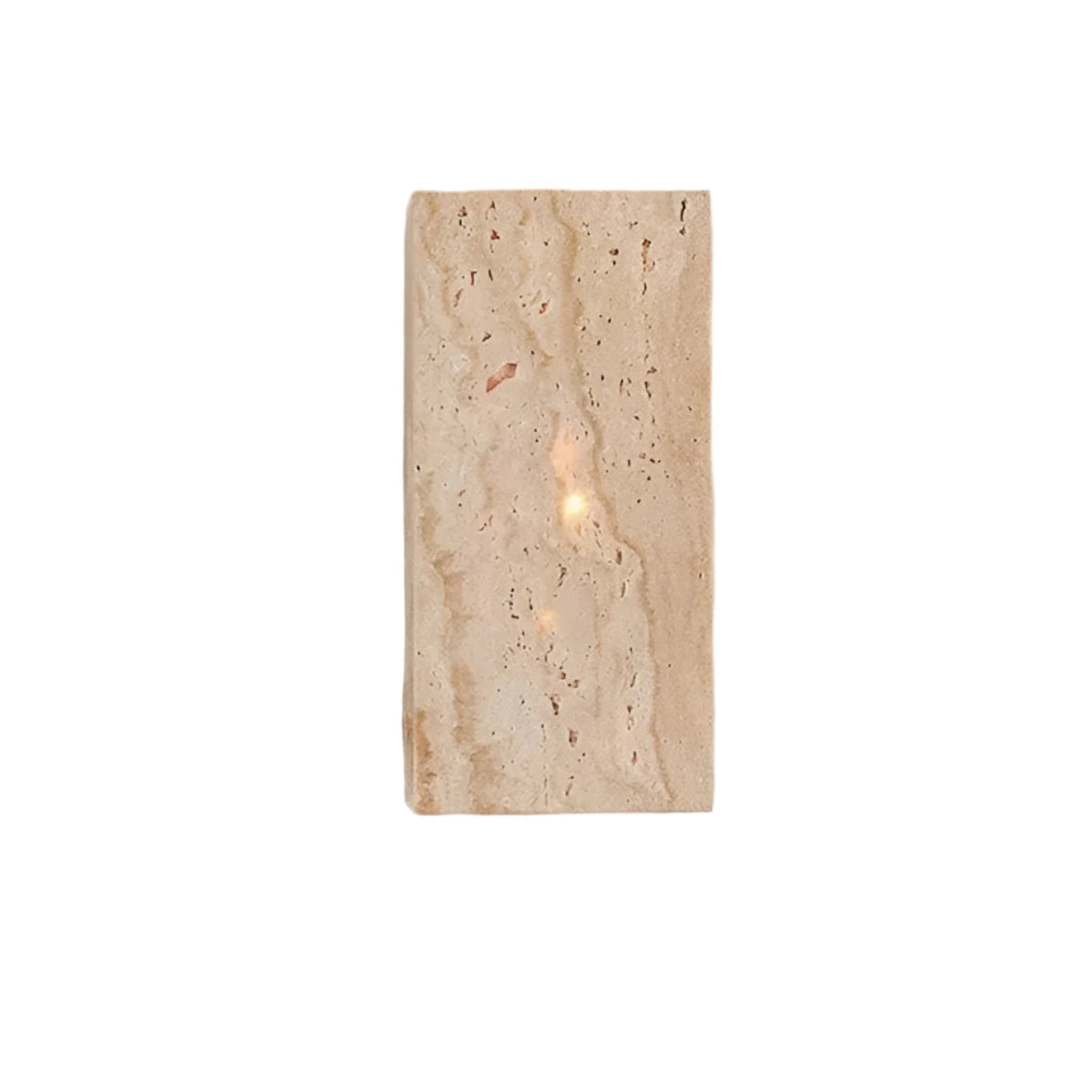Outdoor LED Sconce Natural Stone Up-Down Light Waterproof Garden Wall Mount Fixture for Patio Entryway Facade 6.3 Inch Travertine Exterior L