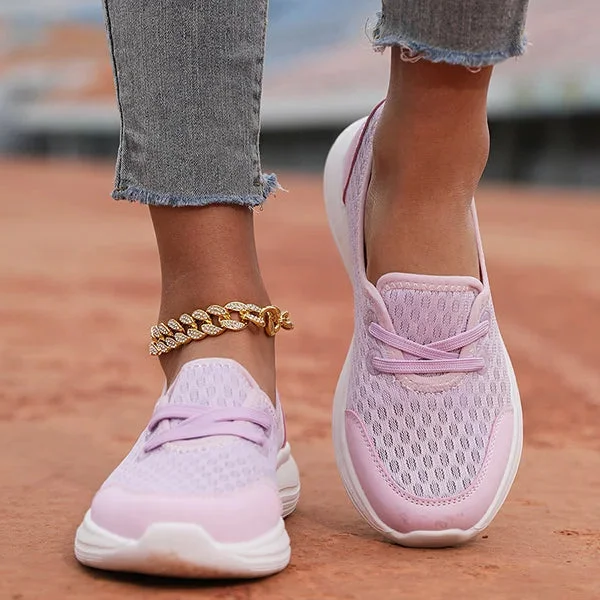 Breathable Mesh Walking Shoes with Arch Support for Women – Lightweight Wedge Design for All-Day Comfort