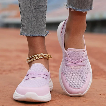Breathable Mesh Walking Shoes with Arch Support for Women – Lightweight Wedge Design for All-Day Comfort