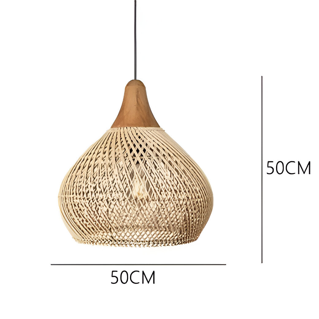 Woven Wicker Ceiling Light 20 in Natural Fiber Shade for Kitchen Island Dining Room Overhead Boho Farmhouse Organic Texture Rope Hanging Fix