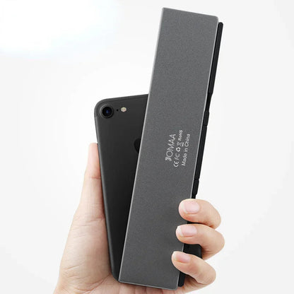 Portable Folding Wireless Keyboard with Integrated Tablet Stand for iPad Android iOS Devices Multi-Device Pairing Rechargeable Travel Typing