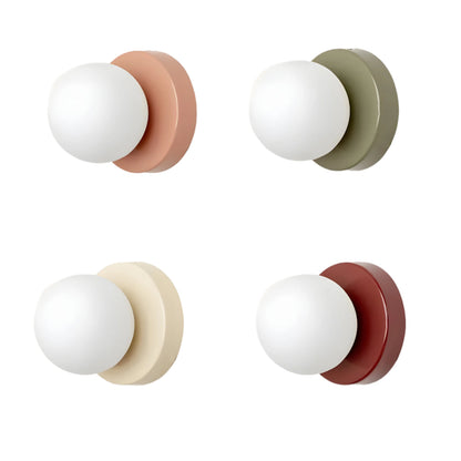 Compact Glass Sconce Light 3.9 in White Accent Fixture Bedside Hallway Nordic Minimalist G9 LED Downlight Indoor Mounted