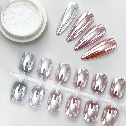 Mirror Chrome Nail Powder for High-Gloss Metallic Manicure Finish – Works on Gel, Acrylic & Natural Nails – Easy DIY Application for Salon-Q