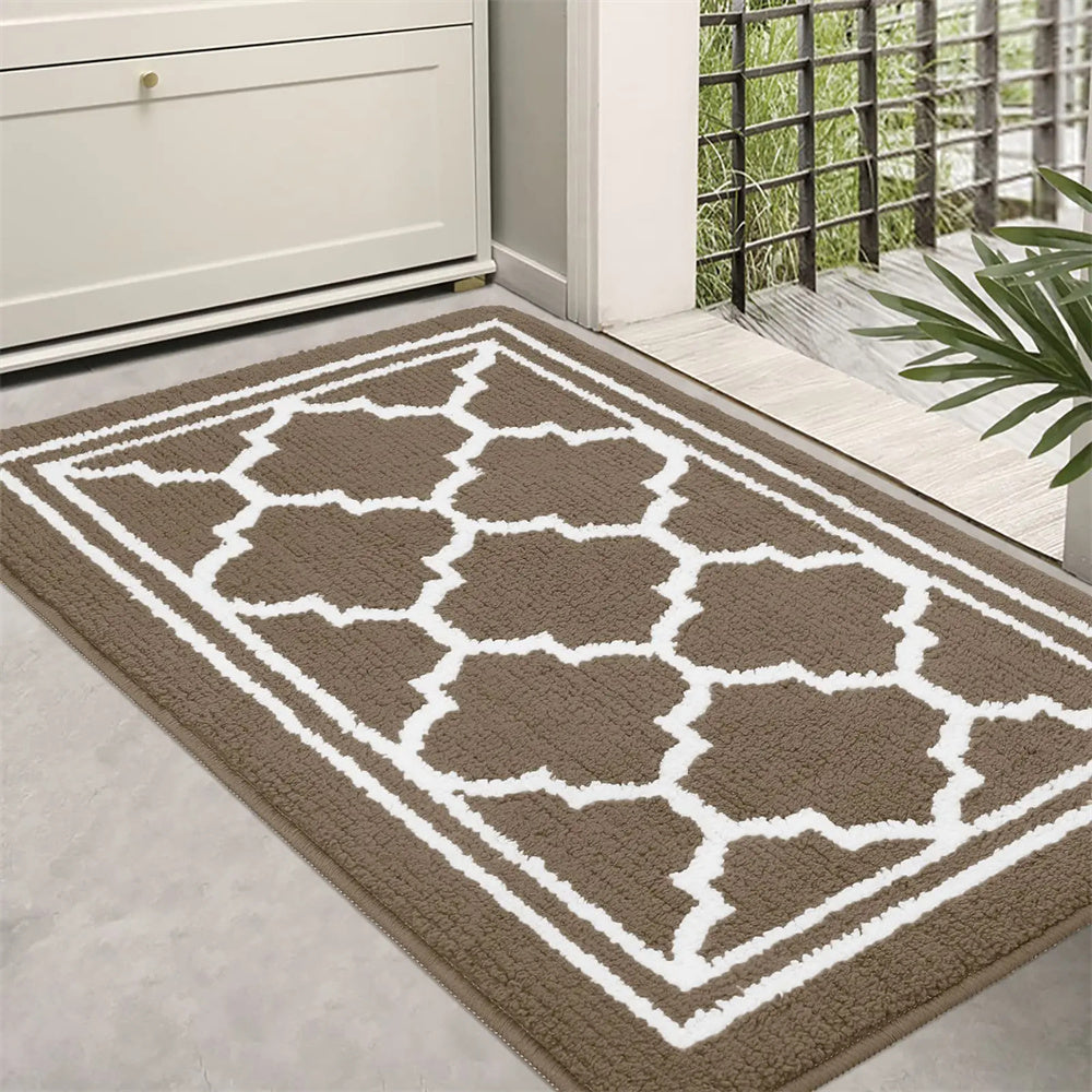 Floor Mat for Front Door, Non Slip Door Mat for Indoor and Outdoor Entryway, Dirt Absorbing Welcome Mat for Home