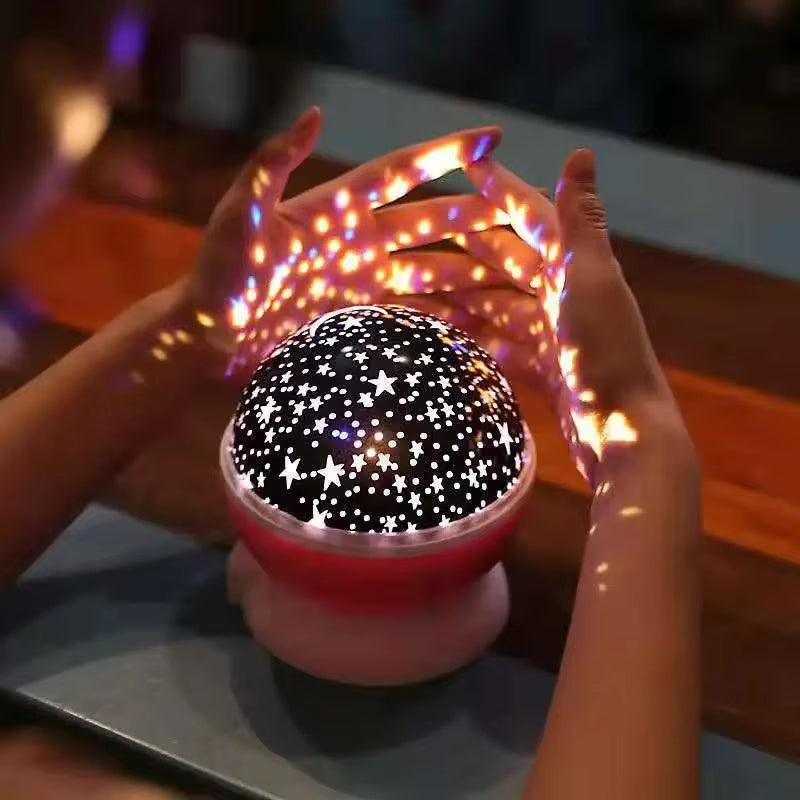 LED Galaxy Night Light Projector for Kids Room and Bedroom Rotating Starry Sky Lamp USB Rechargeable Ceiling Wall Projection