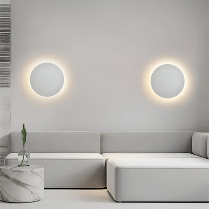 Round LED Sconce 10W Aluminum Fixture 12 Inch Warm White Light for Bedroom Hallway Living Room Modern Minimalist Touch Control or Standard S