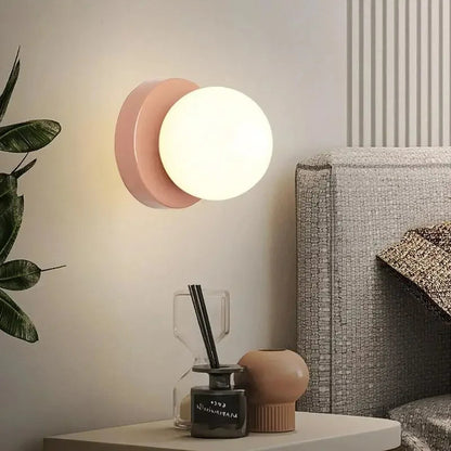 Compact Glass Sconce Light 3.9 in White Accent Fixture Bedside Hallway Nordic Minimalist G9 LED Downlight Indoor Mounted