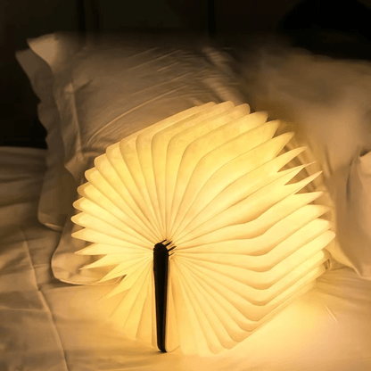 Lumi Foldable Desk Lamp - Book design, Rechargeable, Cordless Design with 3 Light Modes